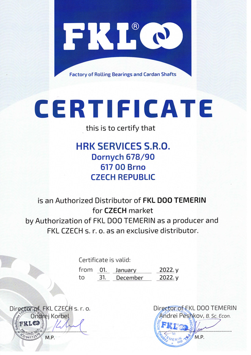 FKL certifikát HRK Services