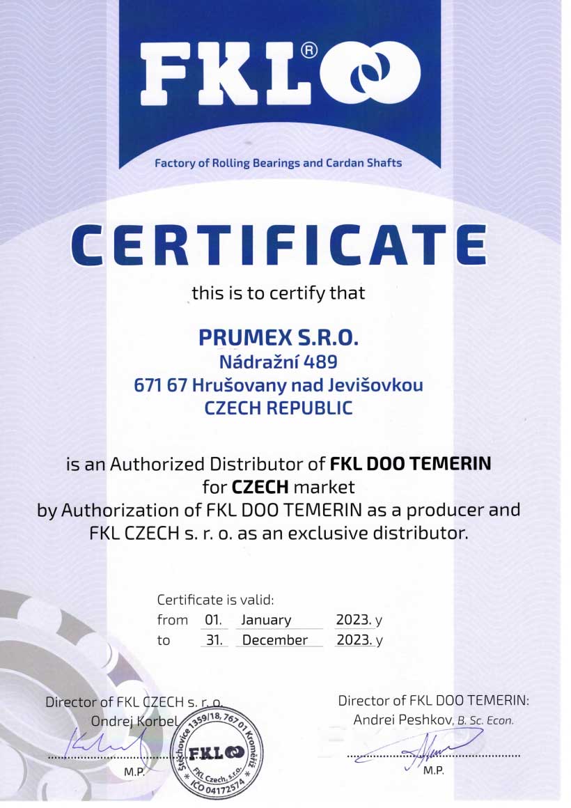 FKL certifikt Prumex