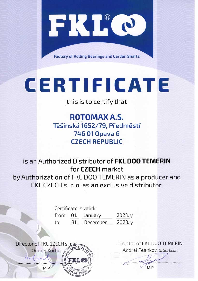 FKL certifikt Rotomax