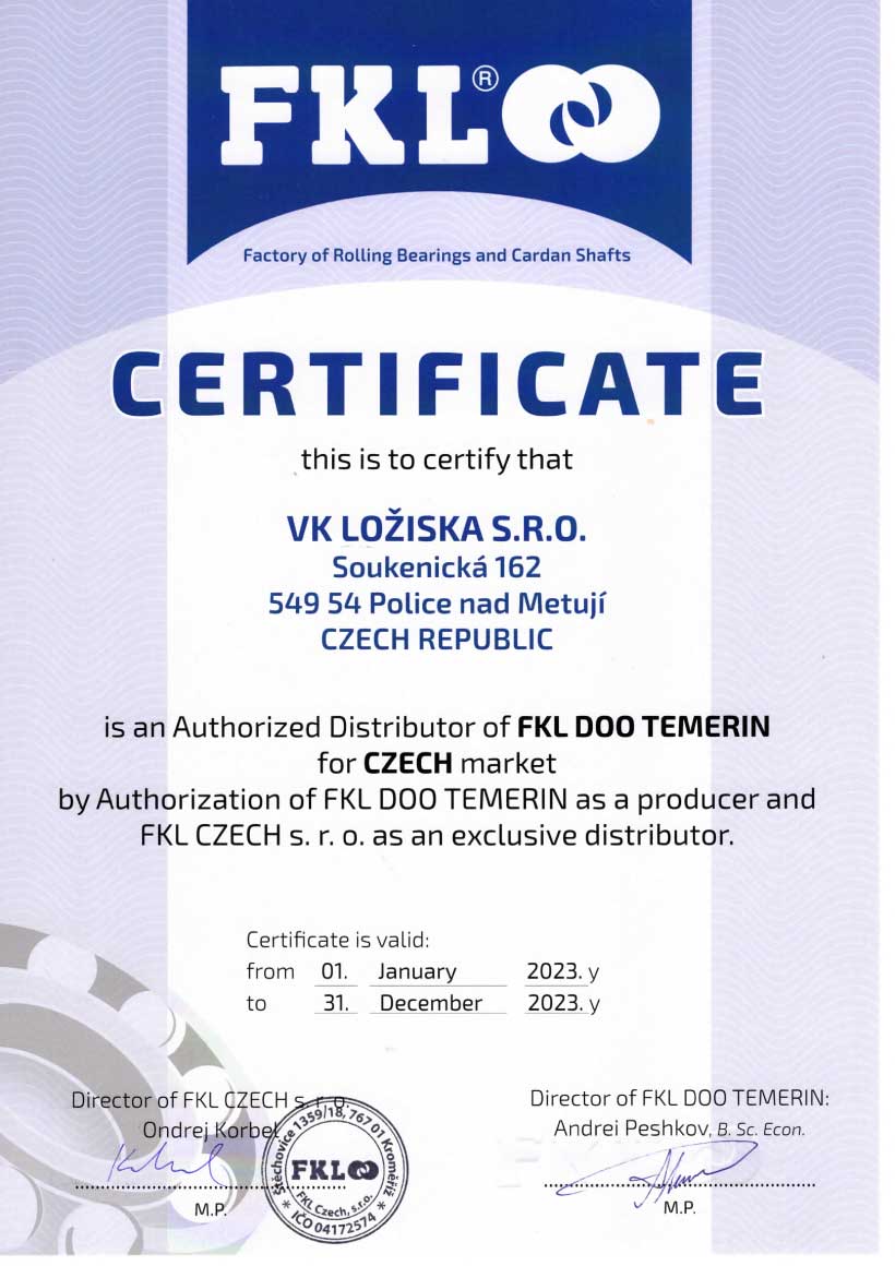 FKL certifikt VK Loiska