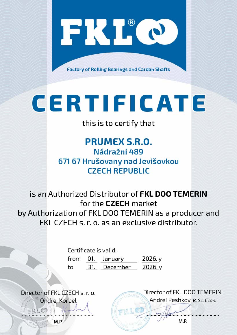 FKL certifikát Prumex