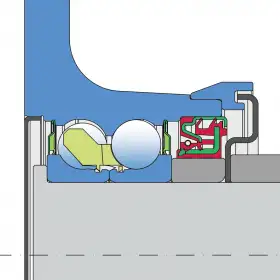 SHEET METAL SHIELD + S SEAL / S SEAL + DIRTBLOCK SEAL + METAL SHIELD